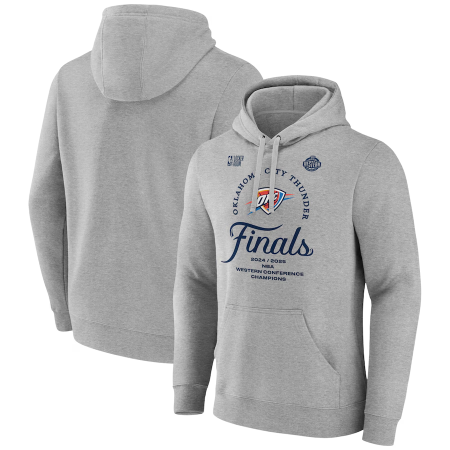 Men 2025 NBA Oklahoma City Thunder grey Hoodie